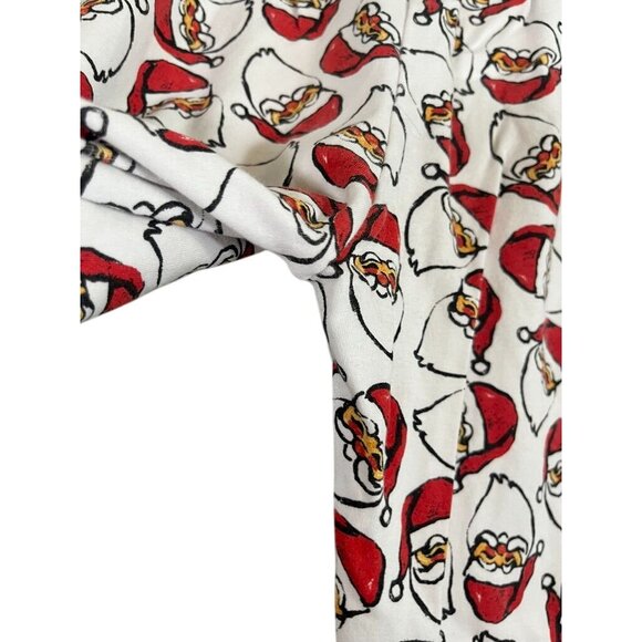 Sammy Nat PJ Set Kid 10 White Crew Holiday Santa Pictures Festive Preppy Soft - Picture 6 of 10